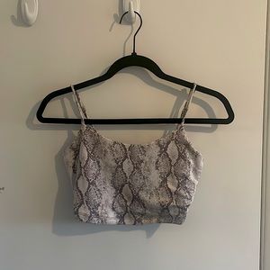 Forever 21 snake print crop top